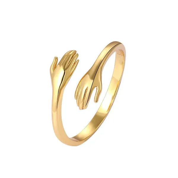 Amara Hug Ring | Stainless Steel | 18K Gold Plated | Anti Tarnish