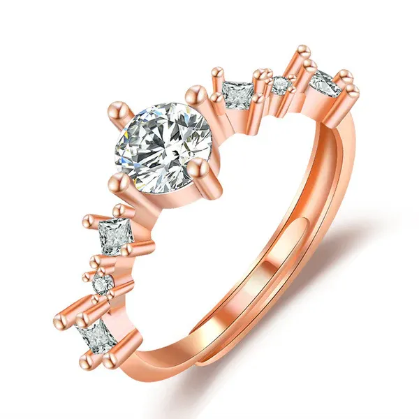 Seraphina Tiara Ring | Stainless Steel | 18K Rose Gold Plated | Anti Tarnish