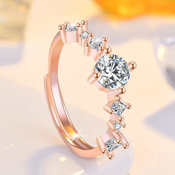 Seraphina Tiara Ring | Stainless Steel | 18K Rose Gold Plated | Anti Tarnish