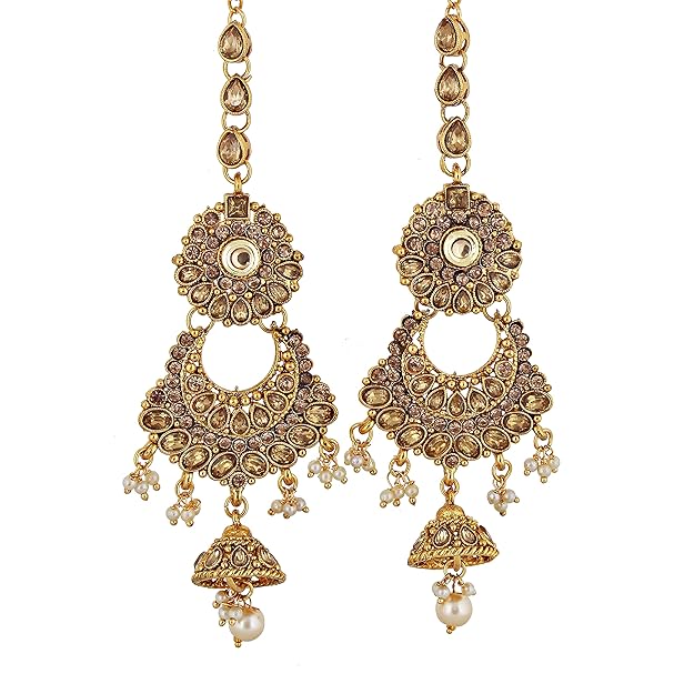 Lucky Jewellery Bridal Dulhan Alloy Gold Plated Jewellery Set for Girls & Women