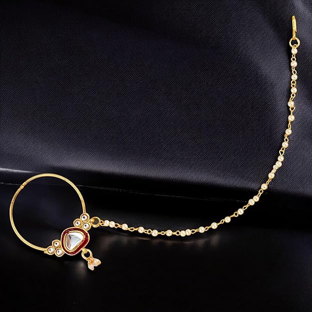 I Jewels Traditional Gold Plated Kundan Bridal Dulhan Jewellery Set for Women (IJ021)