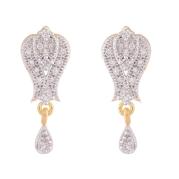 Mangalsutra Gold Plated American Diamond Studded Tanmaniya Nallapusalu With Earrings Jewellery For Women