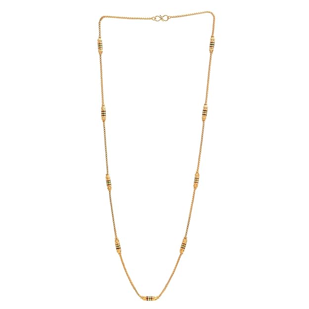 Jewar Mandi Locket & ChainGold Plated Oval Heart/Pan Round Design Pendant with Chain Jewelry for Men-Women & Boys-Girls