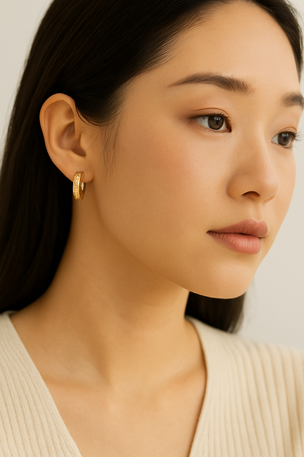 Shining Diva Fashion 18k Rose Gold Plated Latest Fancy Stylish Copper Zircon Bali Earrings for Women and Girls