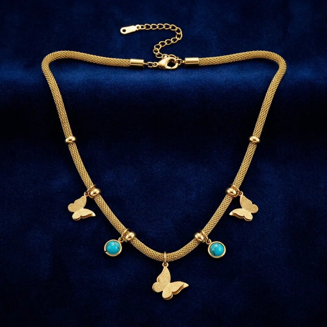 gold-butterfly-turquoise-charm-necklace-designer-fashion-jewellery