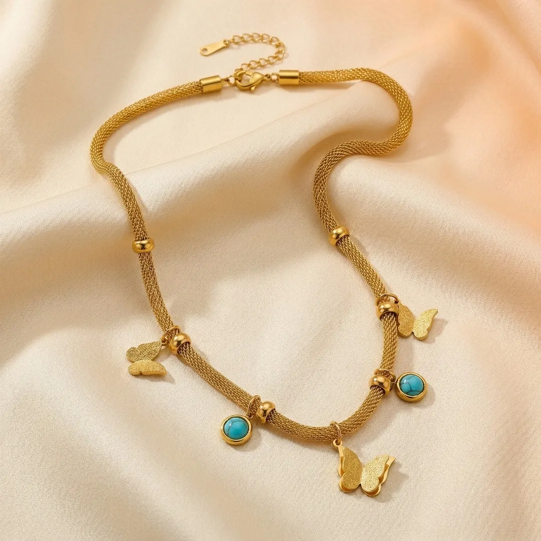 gold-butterfly-turquoise-charm-necklace-designer-fashion-jewellery
