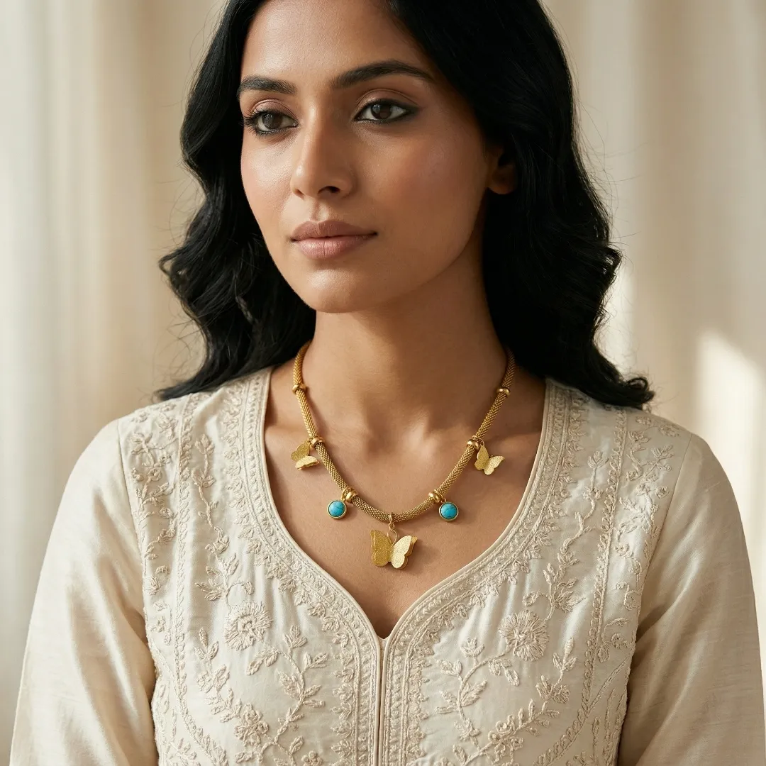 gold-butterfly-turquoise-charm-necklace-designer-fashion-jewellery