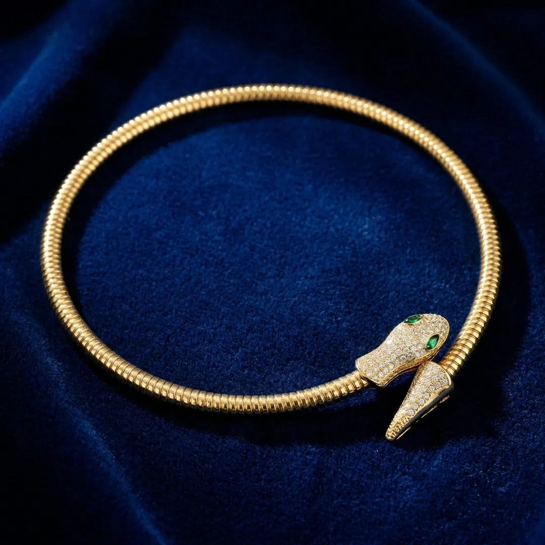 Gold Kundan Snake Necklace - Traditional Bridal & Party Wear Fashion Jewellery