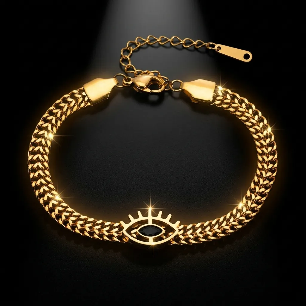 Mystique Evil Eye Bracelet | Stainless Steel | 18K Gold Plated | Anti Tarnish