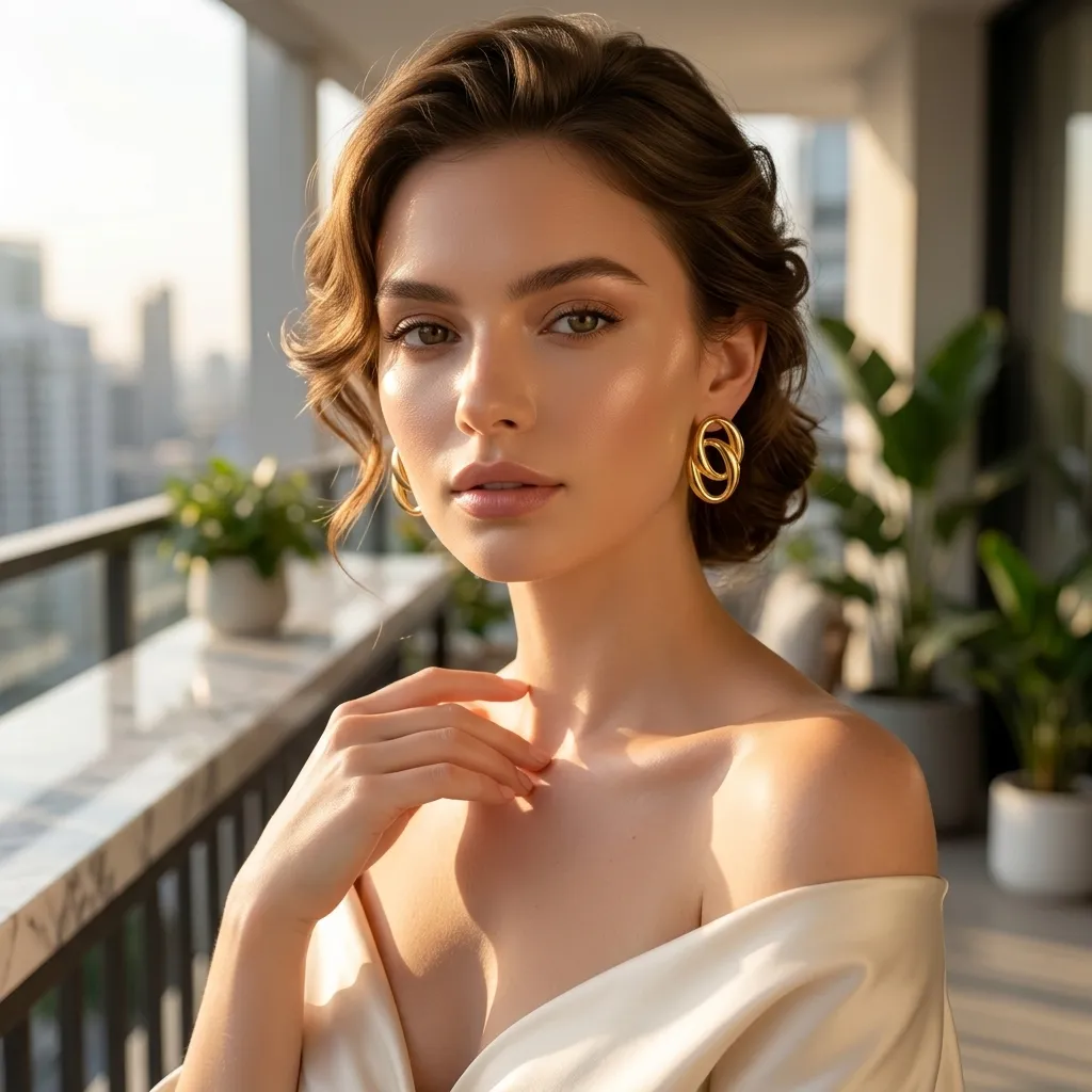 Nova Double Oval Earrings | Stainless Steel | 18K Gold Plated | Anti Tarnish