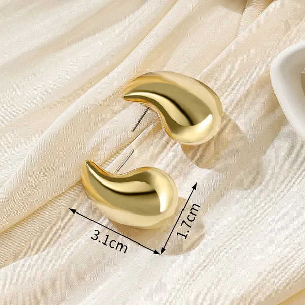 Lyra Waterdrop Earrings | Stainless Steel | 18K Gold Plated | Anti Tarnish