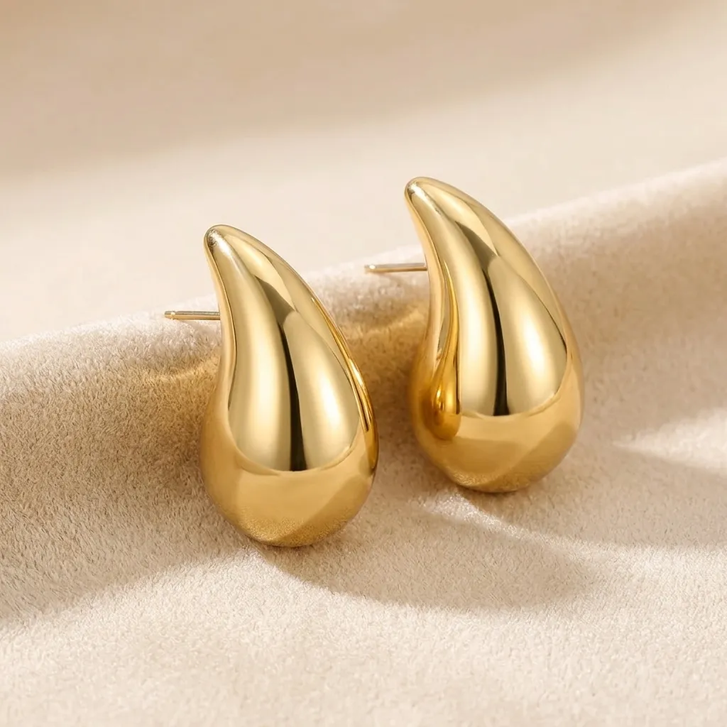 Lyra Waterdrop Earrings | Stainless Steel | 18K Gold Plated | Anti Tarnish