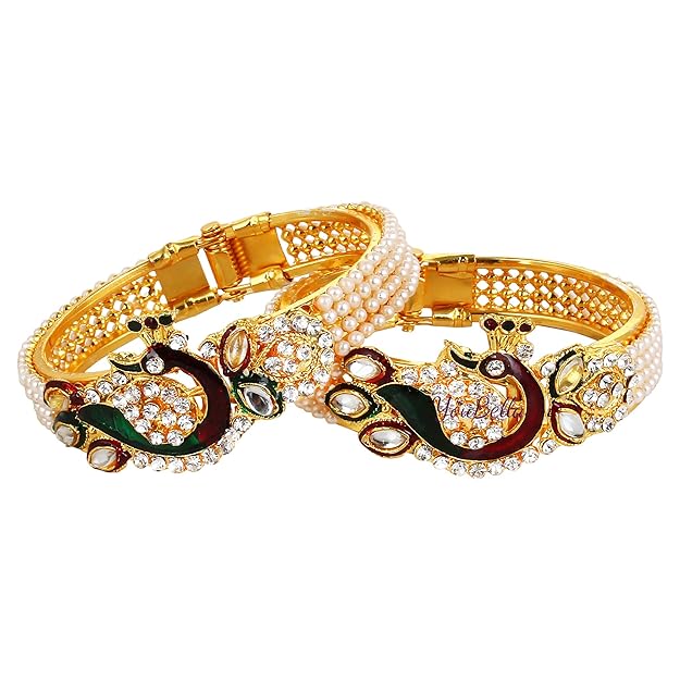 YouBella Jewellery Traditional Gold Plated Bracelet Bangle Set for Girls and Women