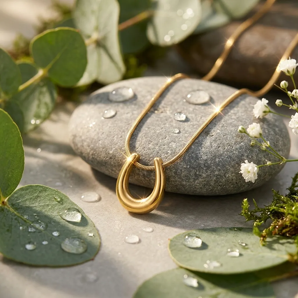 Seraphina Horseshoe Necklace | Stainless Steel | 18K Gold Plated | Anti Tarnish