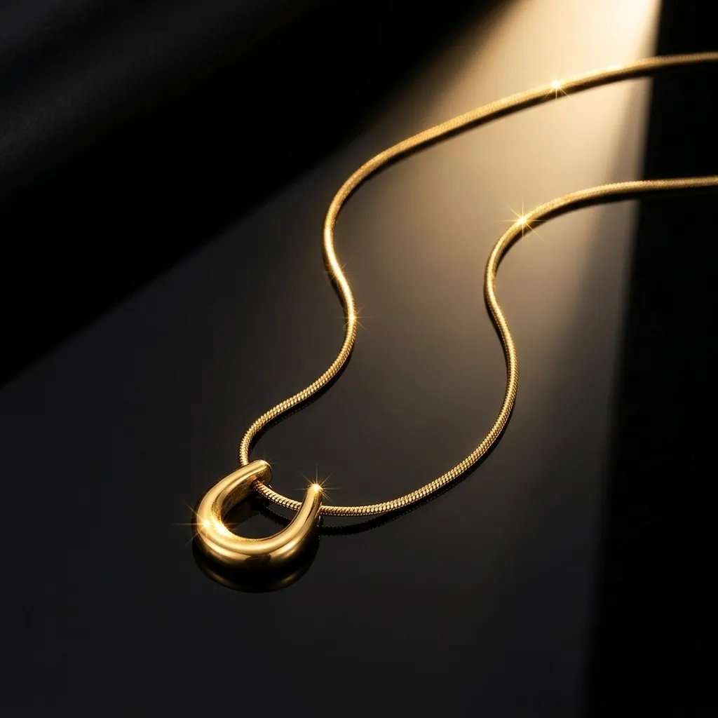 Seraphina Horseshoe Necklace | Stainless Steel | 18K Gold Plated | Anti Tarnish