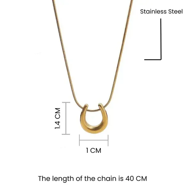Seraphina Horseshoe Necklace | Stainless Steel | 18K Gold Plated | Anti Tarnish